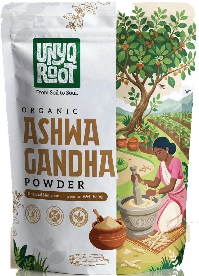 UNYQROOT Organic Ashwagandha Powder